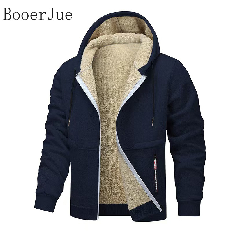 Sherpa Hoodie Fleece - Jaket Berkerudung Berlapis Sherpa Tebal dengan