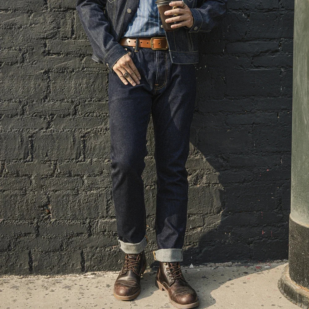 Levis Jeans 501 - Celana jins garis lurus ramping 12oz