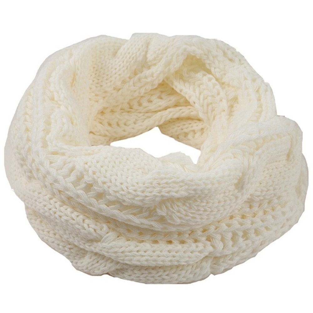 Wool Scarf Men - Syal Rajut Warna Solid Elegan, Tebal,