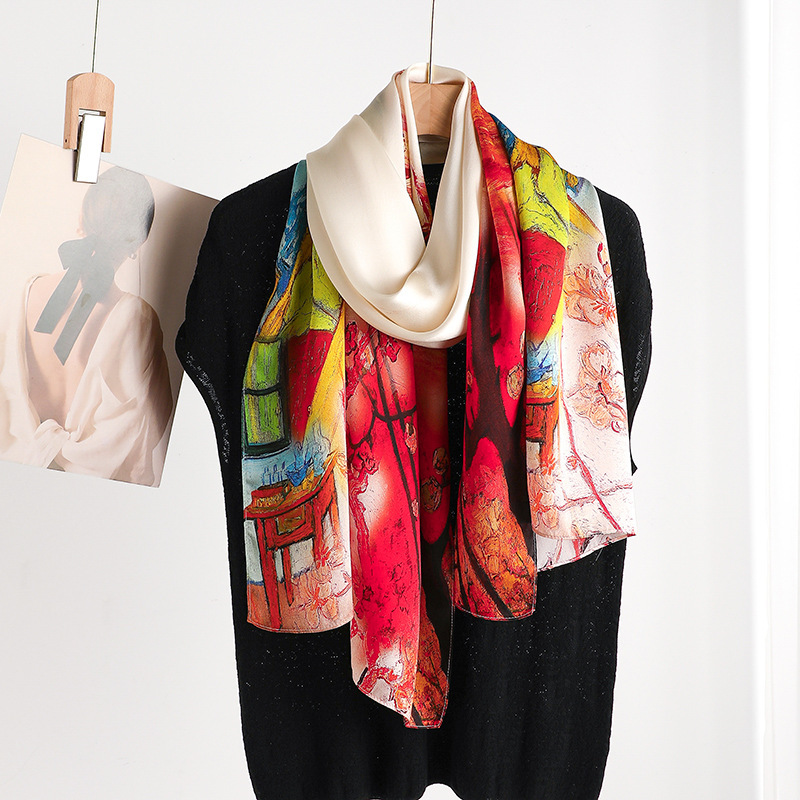 Syal Sutra Asli 100% Merek Mew - Shawl Wrap Winter ulasan dan harga
