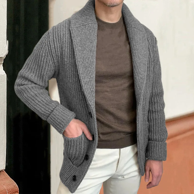 Sweter Pria Kardigan Kerah Len - Down Jacket Packable ulasan dan harga