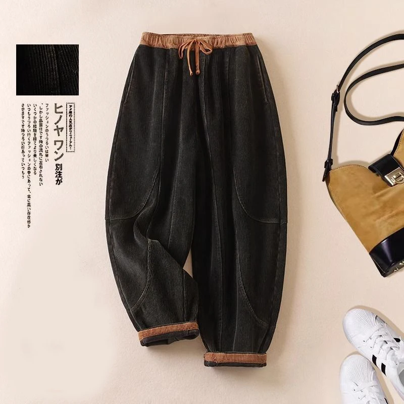 Celana harem corduroy wanita m - Corduroy Pant Warm ulasan dan harga