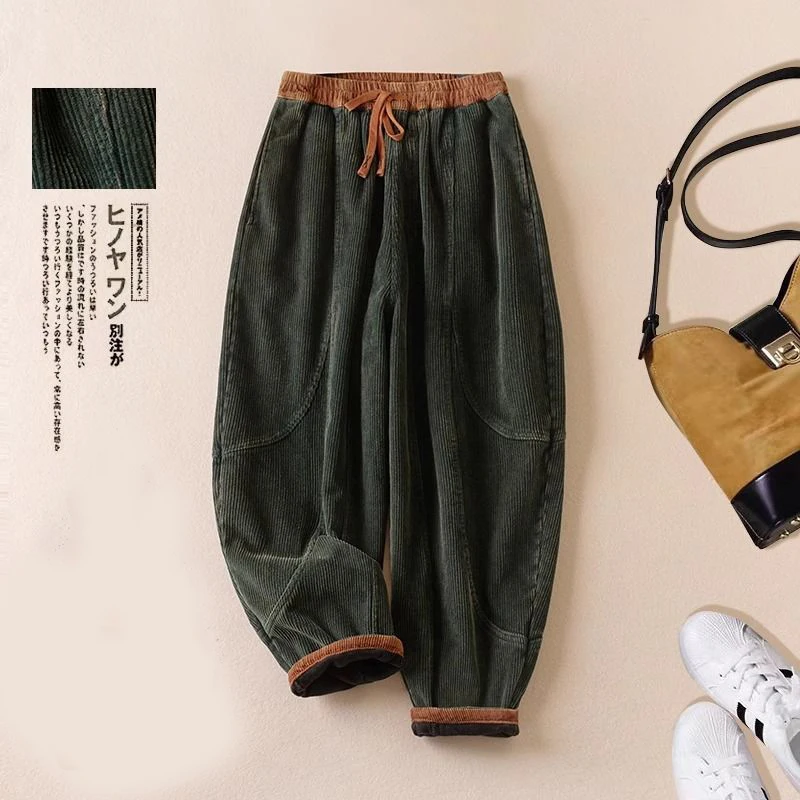 Celana harem corduroy wanita m - Corduroy Pant Warm ulasan dan harga
