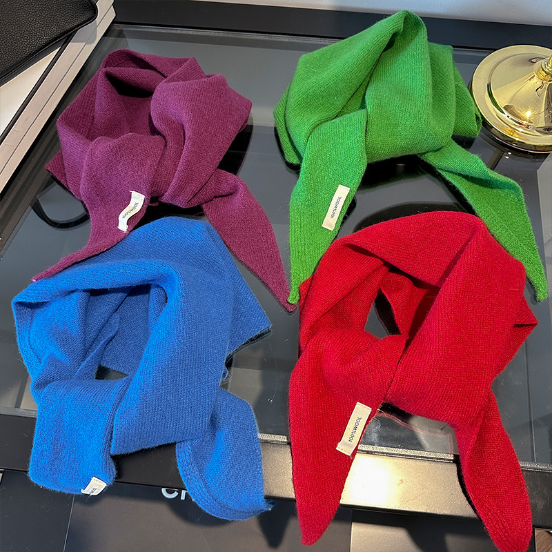 Syal Segitiga Rajut Gaya Korea - Shawl Wrap Winter ulasan dan harga