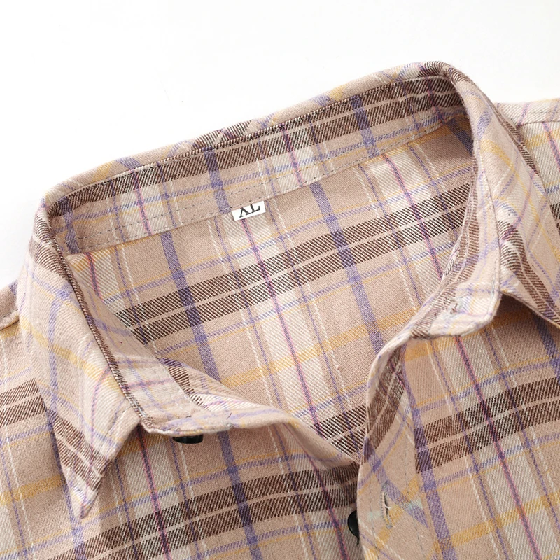Kemeja Pria Kasual Motif Kotak - Flannel Shirt Lined ulasan dan harga