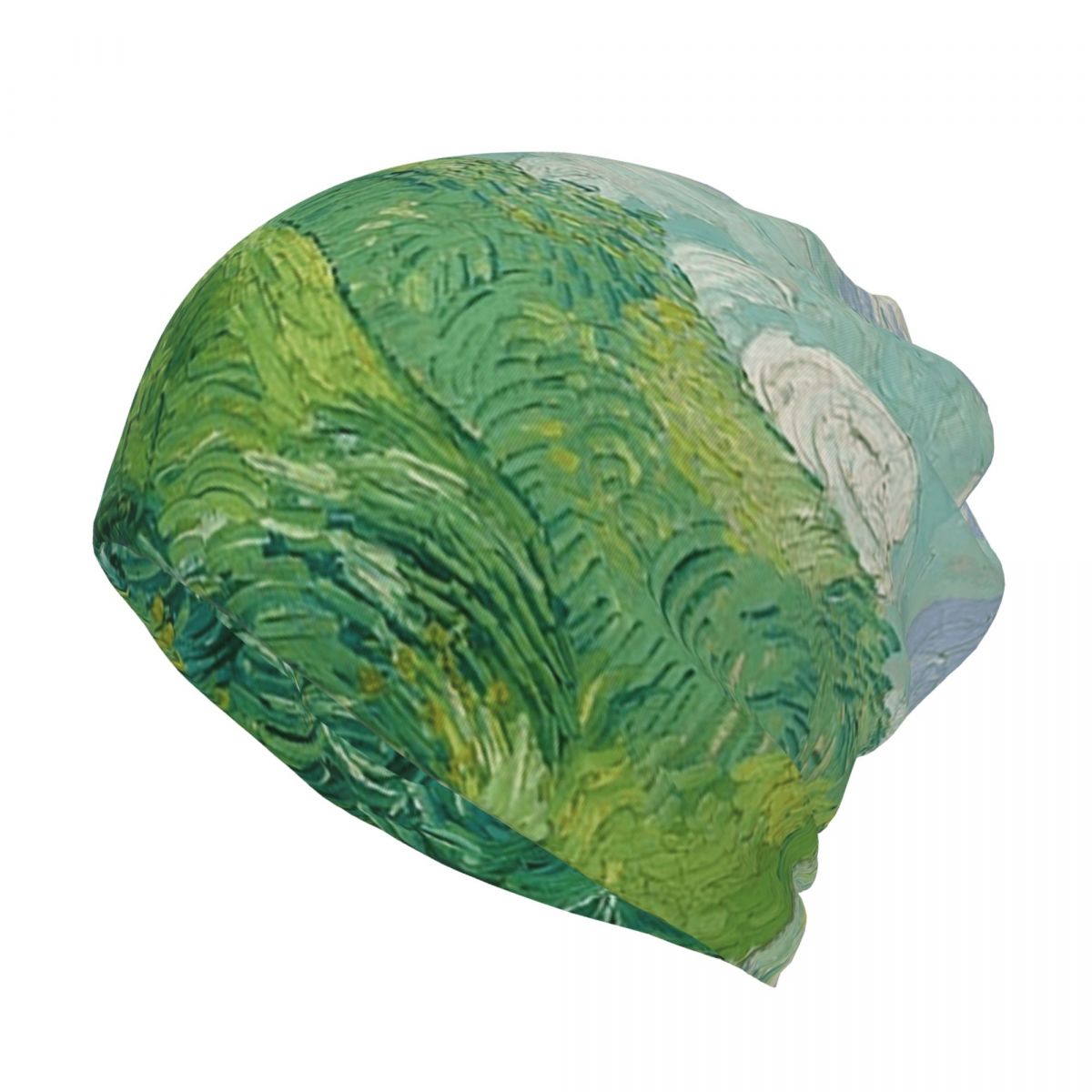 Green Wheat Fields, Auvers, Vi - Knit Beanie Hat Warm ulasan dan harga